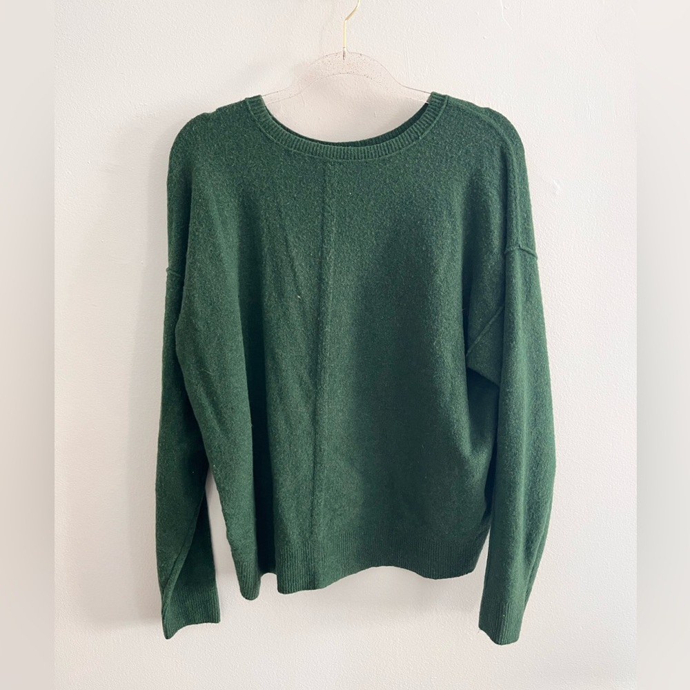 FREE PEOPLE Luna Pullover In Dark Green - Picture 4 of 6